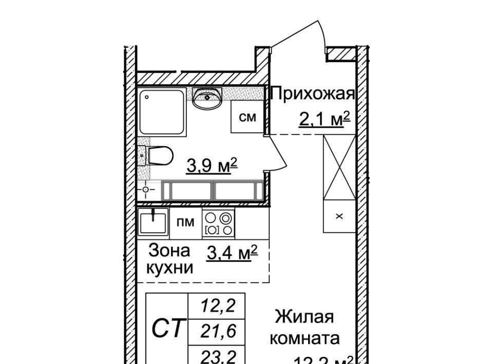 квартира г Нижний Новгород Горьковская ЖК «Новая Кузнечиха» 8 фото 1