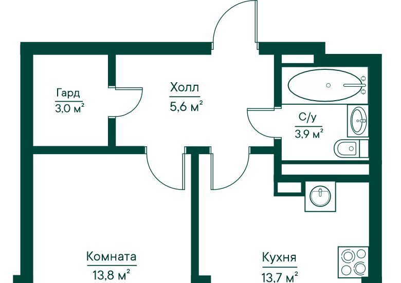 квартира г Самара Российская ЖК Грин Ривер фото 1