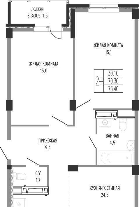 квартира г Краснодар р-н Прикубанский ул Круговая 4/1 фото 1