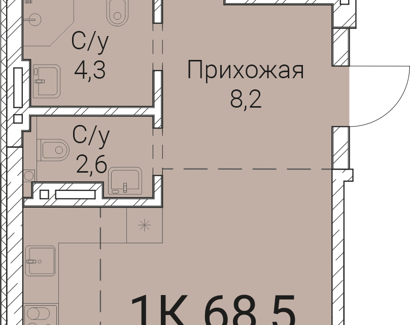 квартира г Новосибирск р-н Заельцовский ул Овражная 2а фото 1