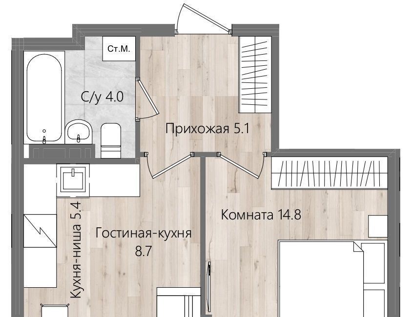 квартира г Пермь р-н Индустриальный ул Шахтерская 22 фото 1