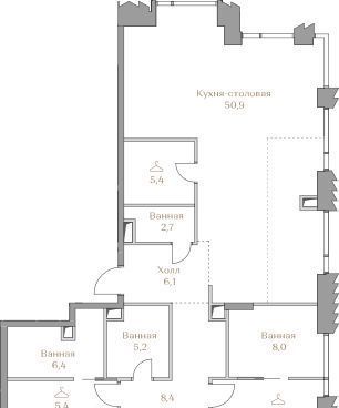 квартира г Москва метро Воробьевы горы Хамовники наб Лужнецкая 2/4с 10 фото 1