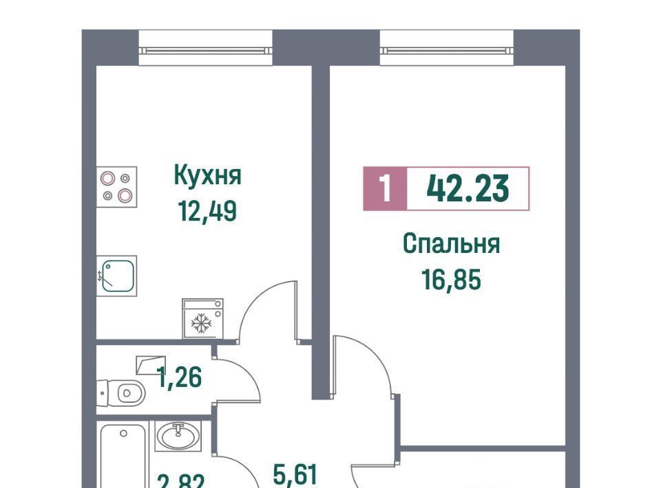 квартира р-н Всеволожский г Мурино ЖК «Ленинградская перспектива» Девяткино фото 1