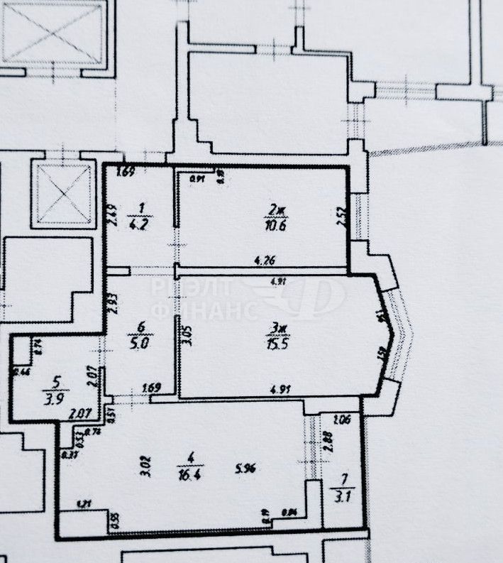 квартира г Калининград р-н Московский ул Батальная 75 фото 7