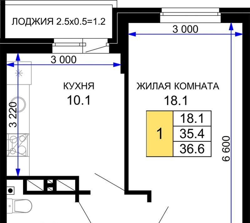 квартира г Краснодар р-н Прикубанский ул им. лётчика Позднякова 2/11 ЖК «Дыхание» Прикубанский округ фото 1