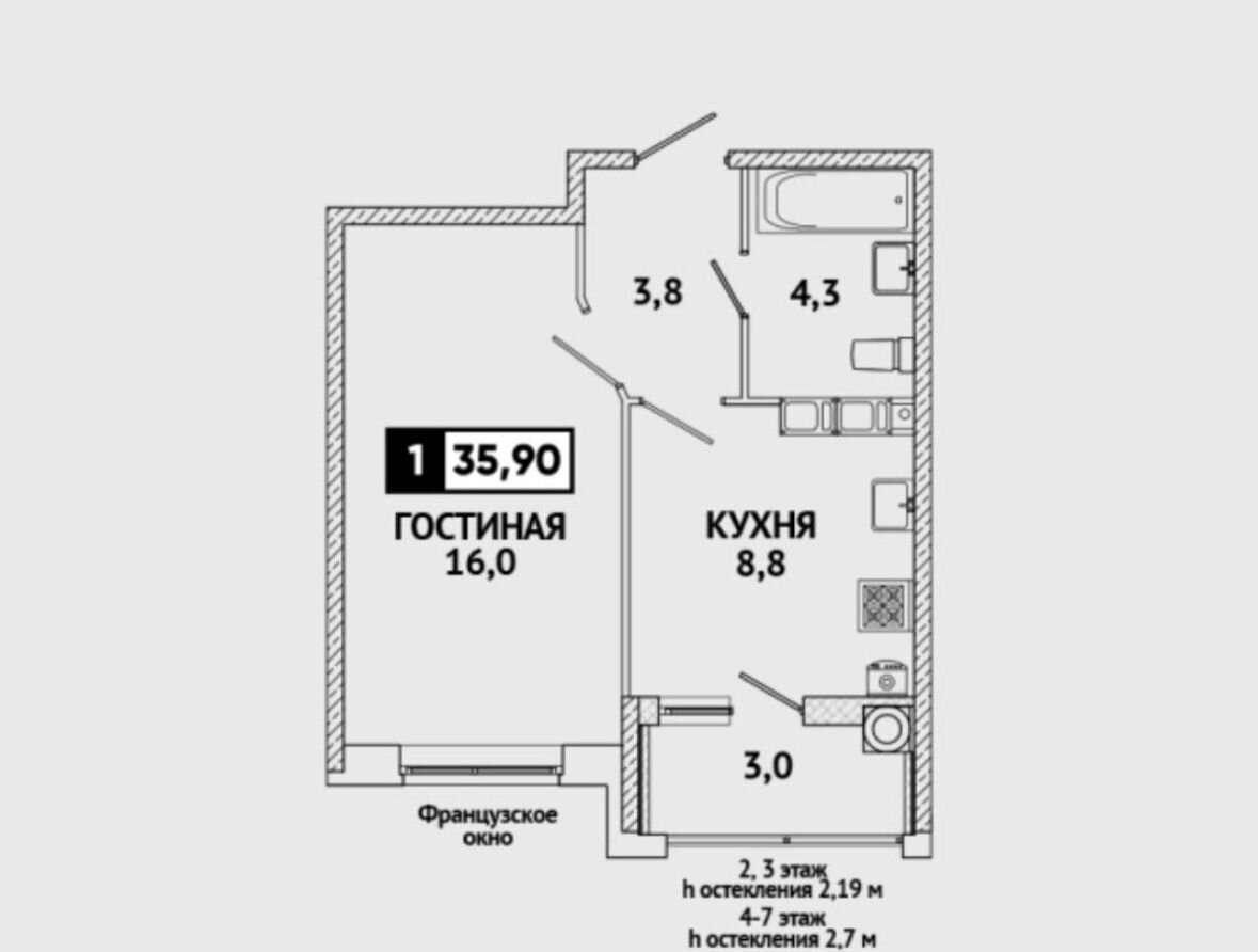 квартира г Ставрополь р-н Промышленный Юго-Западный ул Тухачевского 30/7 фото 1