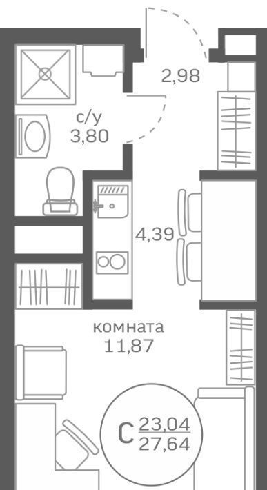 квартира р-н Тюменский д Патрушева ул Александра Пушкина 14 фото 1