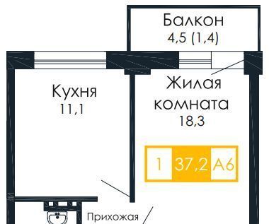 квартира г Красноярск р-н Кировский ЖК «Мичуринские аллеи» фото 1