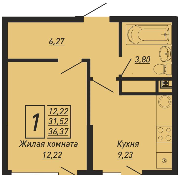 квартира р-н Туапсинский с Ольгинка ул Заречная 27в тер. ГСК Сигнал Новомихайловское городское поселение фото 1