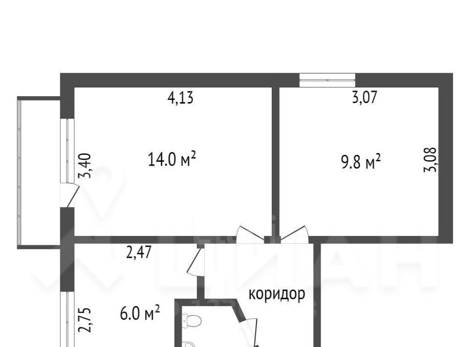 квартира г Томск р-н Ленинский ул Интернационалистов 6/1 фото 2