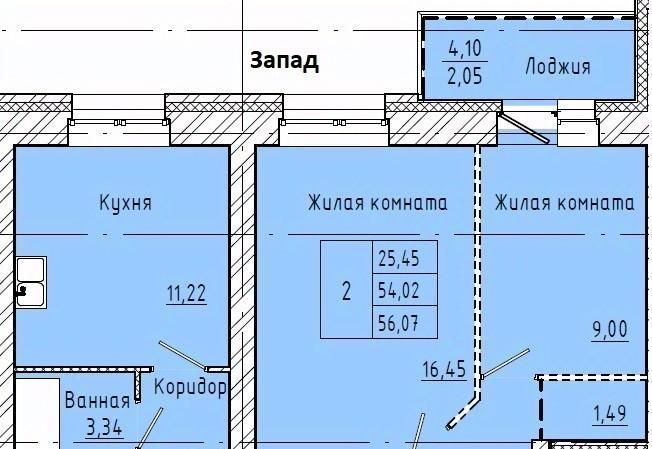 квартира г Хабаровск р-н Индустриальный ЖК «Ю-сити» фото 1