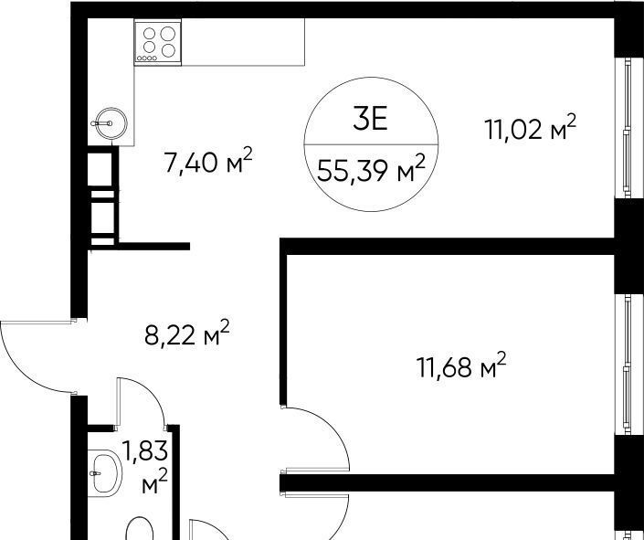 квартира г Москва метро Некрасовка ул Камова 3к/1 Московская область, Люберцы фото 1