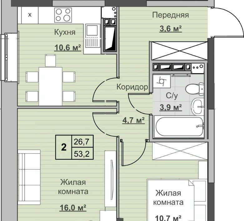 квартира г Ижевск р-н Первомайский ул Ухтомского фото 1