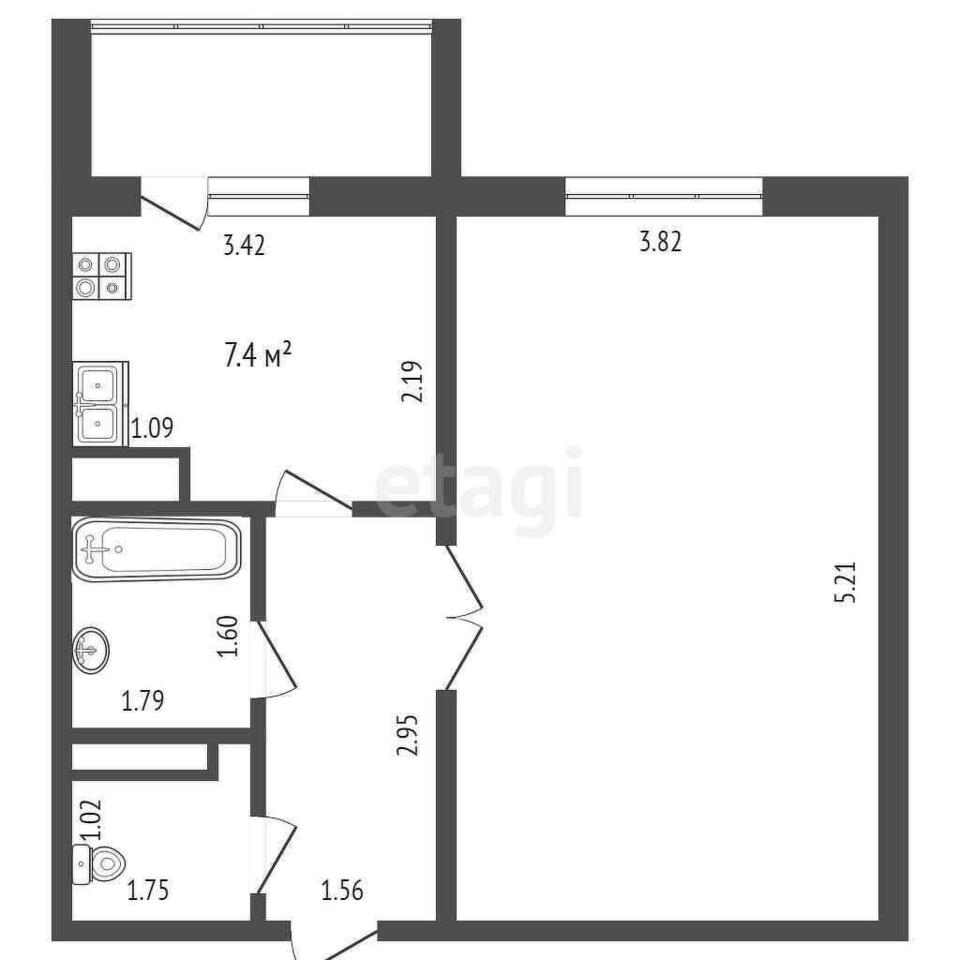 квартира г Оренбург р-н Ленинский ул Мира 3/2 фото 19