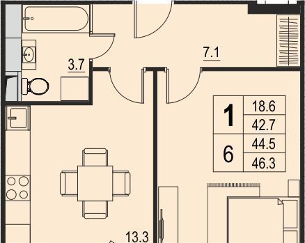 квартира г Королев мкр Первомайский ул Советская 47к/3 Медведково фото 1