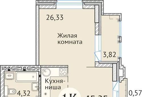 квартира г Новосибирск Заельцовская ул Дуси Ковальчук 248/1 фото 1