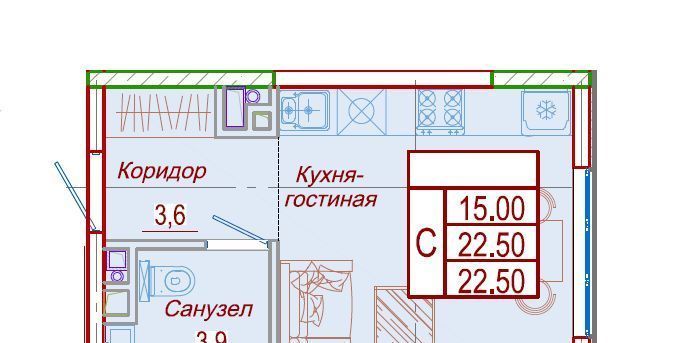 квартира р-н Анапский с Сукко ул Мирная 9 муниципальное образование, Анапа фото 1