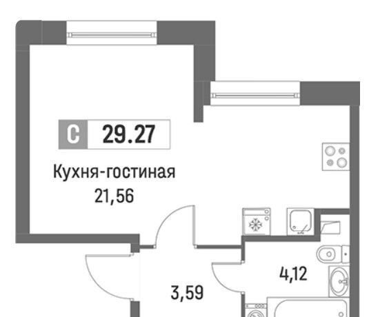 квартира г Санкт-Петербург п Шушары ул Вишерская метро Купчино р-н Пушкинский фото 4