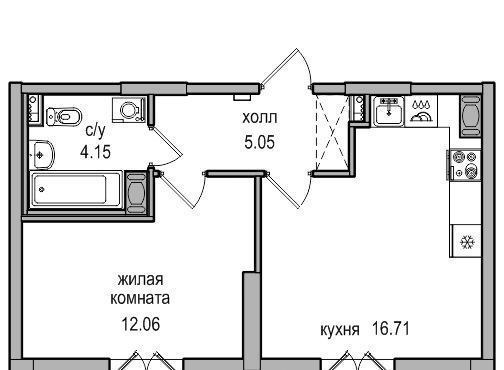 квартира г Санкт-Петербург п Парголово ул Заречная 48к/2 метро Парнас фото 1