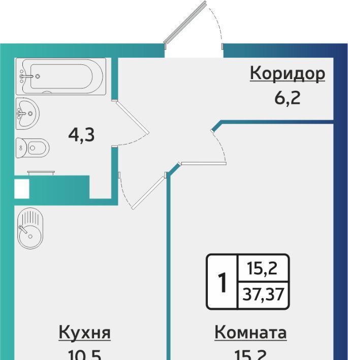 квартира г Ижевск р-н Индустриальный ЖК Forest фото 1