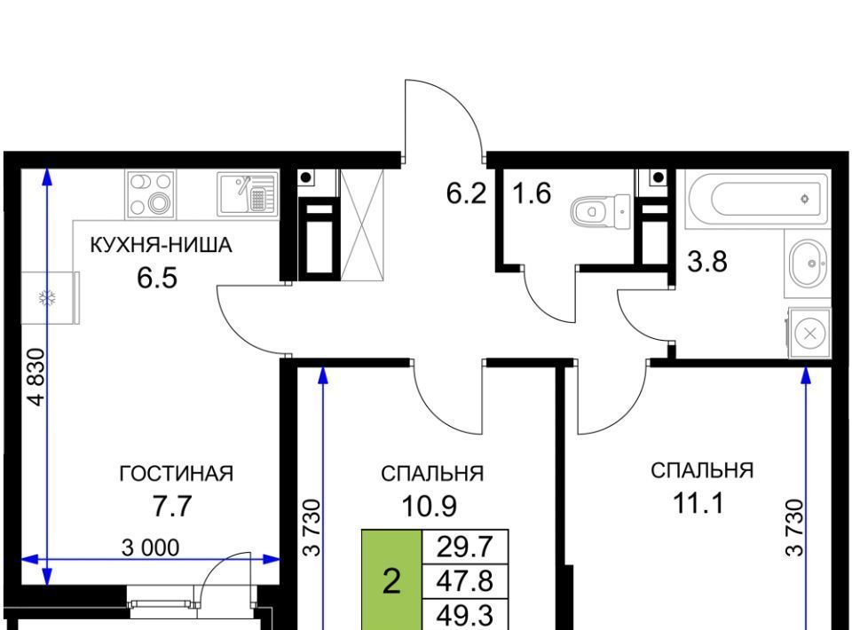 квартира г Краснодар р-н Прикубанский ул им. Героя Ростовского 8к/7 фото 1