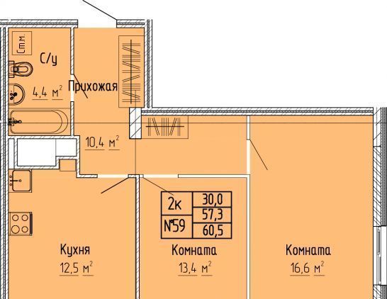 квартира г Тверь р-н Московский ул 15 лет Октября 52к/1 фото 1