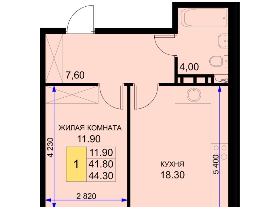 квартира р-н Динской п Южный ул Екатерининская 3к/2 Южно-Кубанское с/пос фото 1