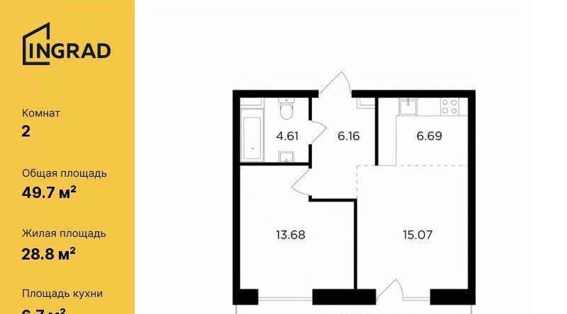 квартира г Москва метро Автозаводская Даниловский Г мкр, Форивер ЖК, 8 фото 1