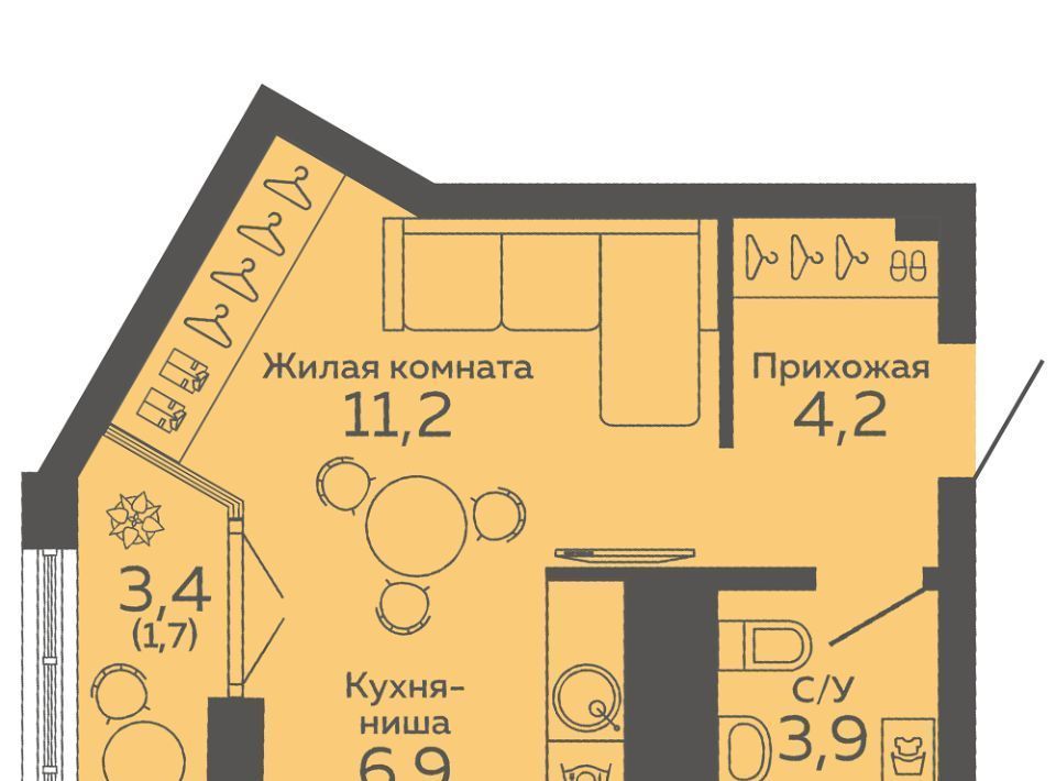 квартира г Екатеринбург Чкаловская ул 8 Марта 204к/8 фото 1