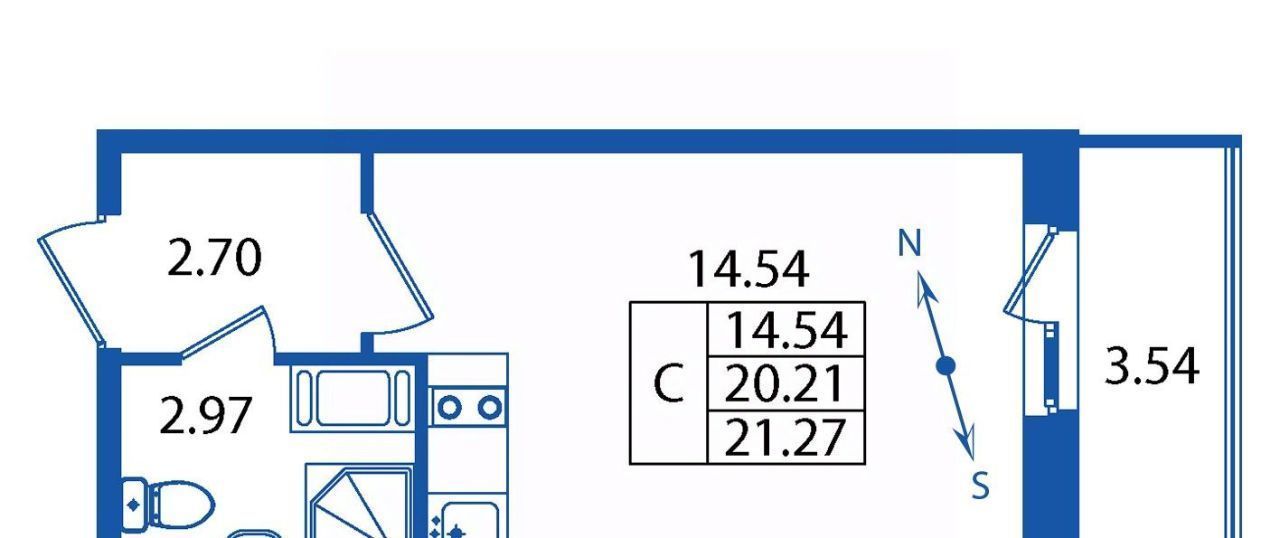 квартира р-н Всеволожский г Мурино б-р Воронцовский 21к/1 Девяткино фото 1