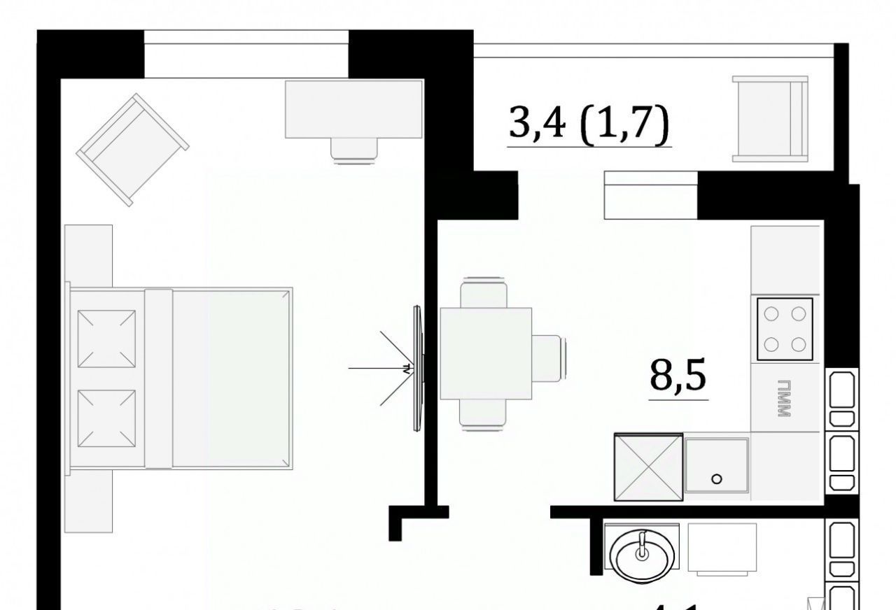 квартира г Воронеж р-н Левобережный ул Героев Стратосферы 13а фото 2