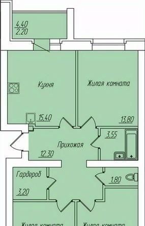 квартира г Чебоксары р-н Калининский ул Анатолия Игумнова 28 фото 1