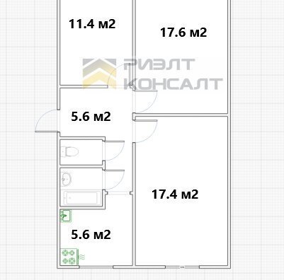 квартира г Омск пгт Кордный ул 3-я Кордная 24б фото 25