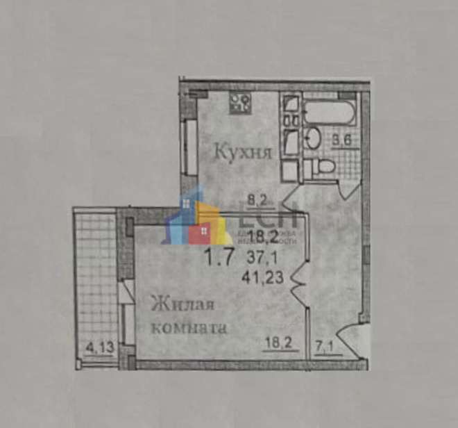 квартира г Тула р-н Зареченский п Октябрьский ул Полка Нормандия-Неман 37б фото 11