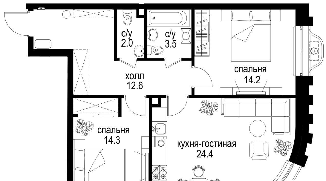 квартира г Москва метро Электрозаводская Басманный наб Семеновская 3 фото 1