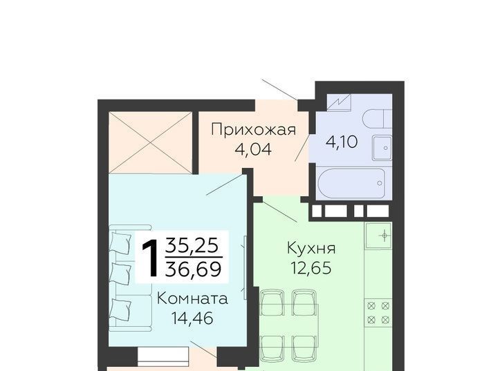 квартира г Воронеж р-н Коминтерновский ЖК Квартал 45 фото 1