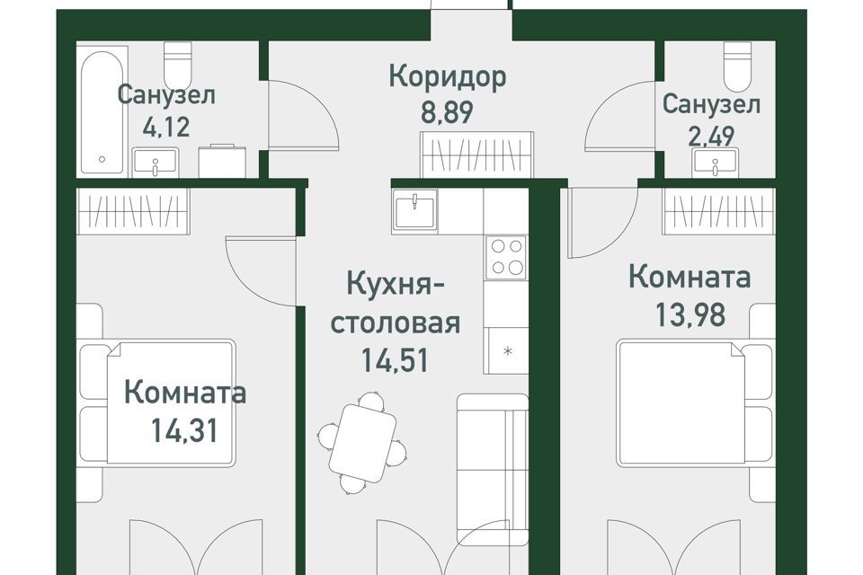 квартира г Екатеринбург р-н Ленинский УНЦ ул Амундсена фото 1