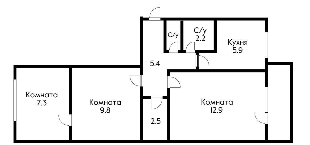 квартира г Краснодар р-н Прикубанский Фестивальный ул им. Яна Полуяна 44 фото 14