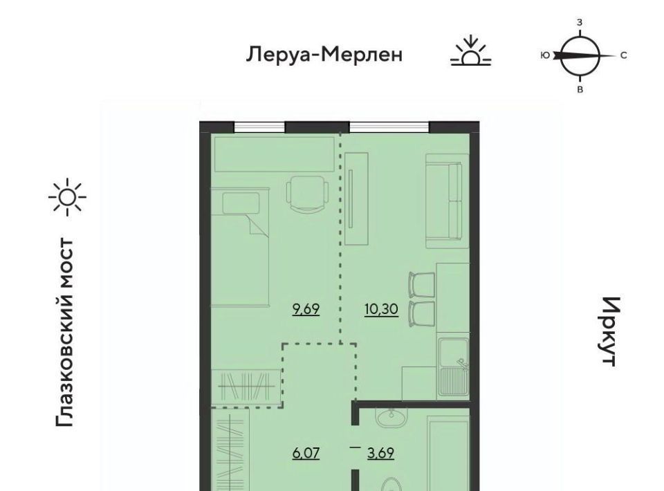 квартира г Иркутск р-н Свердловский ул Набережная Иркута 23 Затон кв-л фото 1