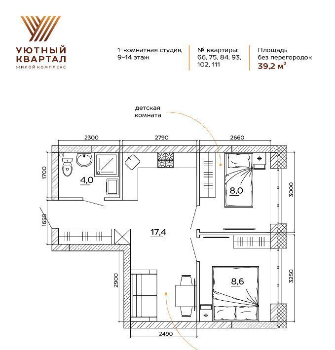 квартира г Кемерово р-н Ленинский ЖК «Уютный Квартал» фото 4