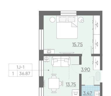 квартира г Санкт-Петербург метро Академическая пр-кт Пискарёвский 165к/1 фото 1