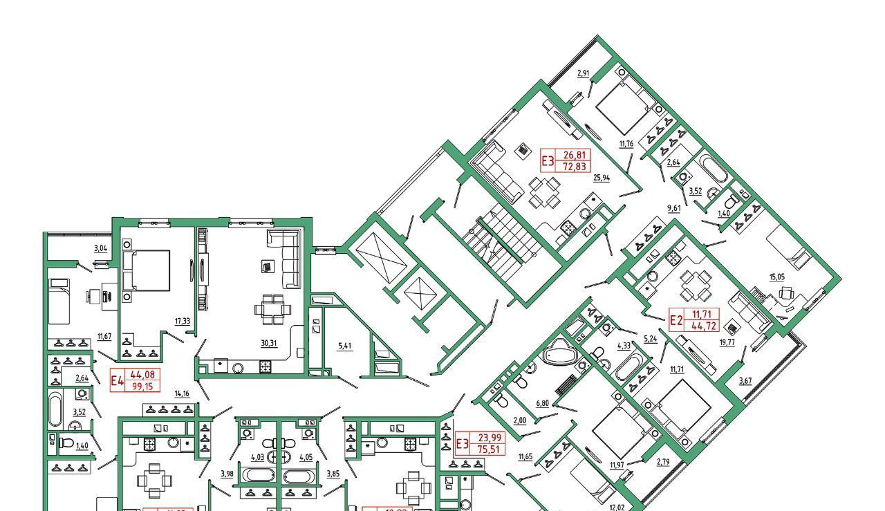 квартира г Рязань р-н Железнодорожный ш Московское 2 фото 2