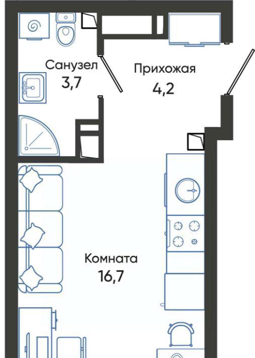 квартира г Новороссийск р-н Центральный ш Мысхакское фото 2