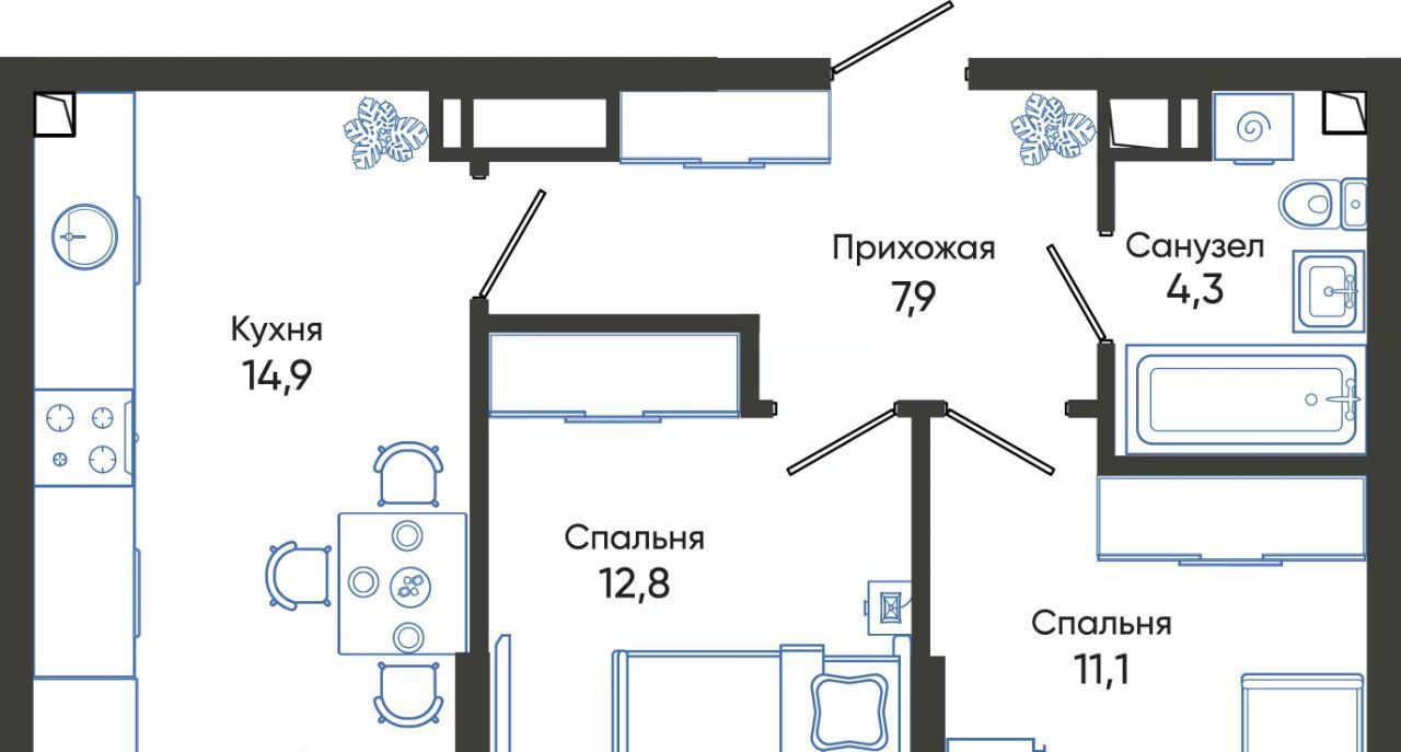 квартира г Новороссийск р-н Центральный ш Мысхакское фото 1