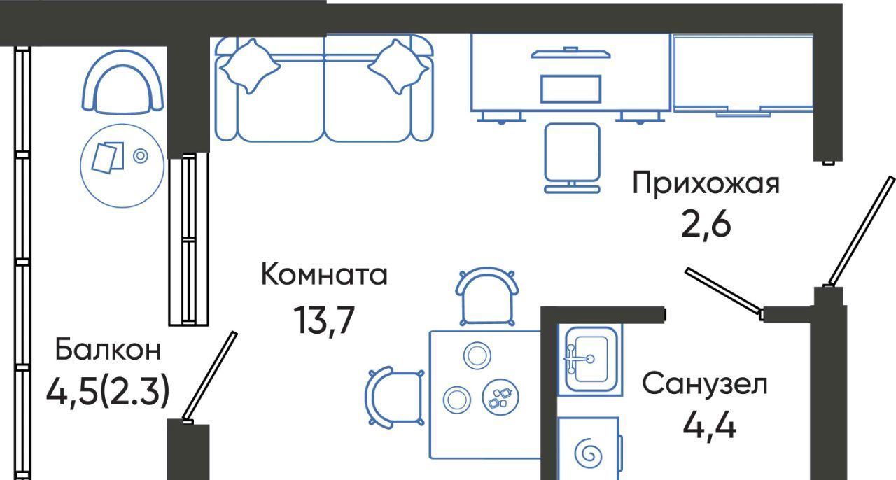 квартира г Новороссийск р-н Центральный ш Мысхакское фото 2