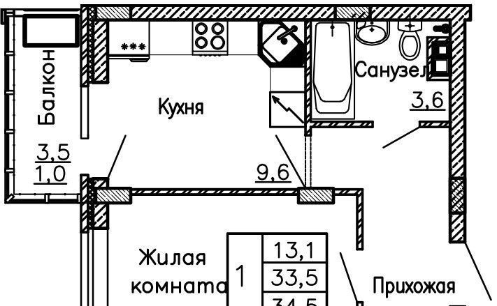 квартира г Старый Оскол р-н мкр Садовые кварталы фото 1