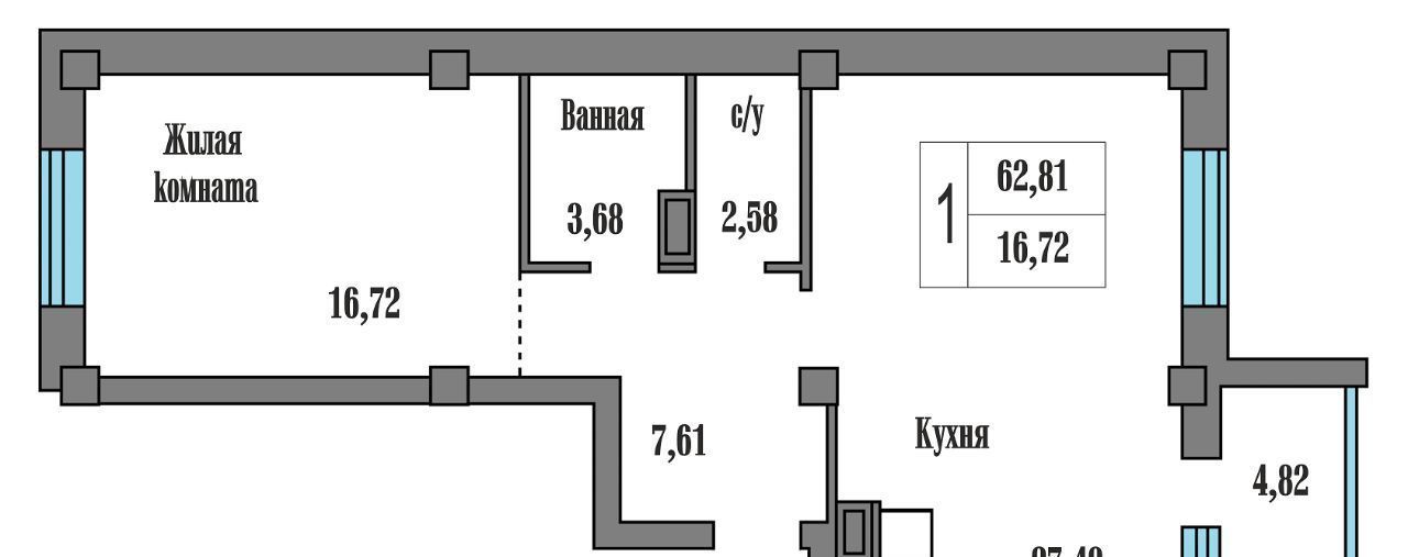 квартира г Калуга р-н Ленинский ЖК «Дом на Знаменской» фото 1