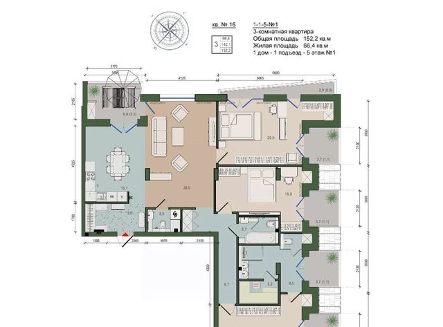 квартира г Калининград р-н Ленинградский ул Молодой гвардии 36/4 фото