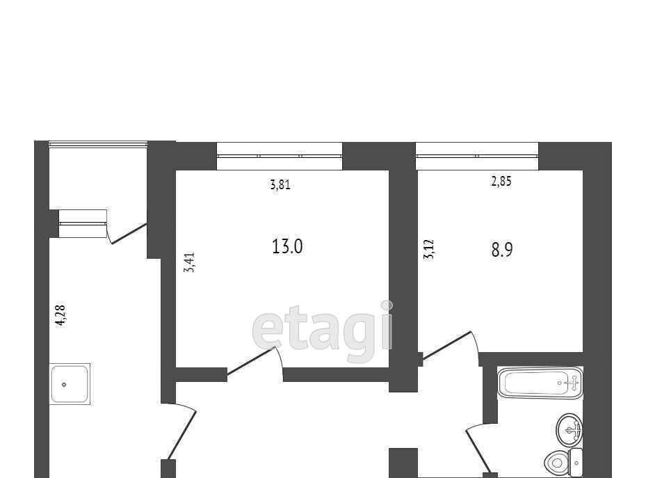 квартира г Тюмень р-н Центральный ул Газовиков 12 фото 16