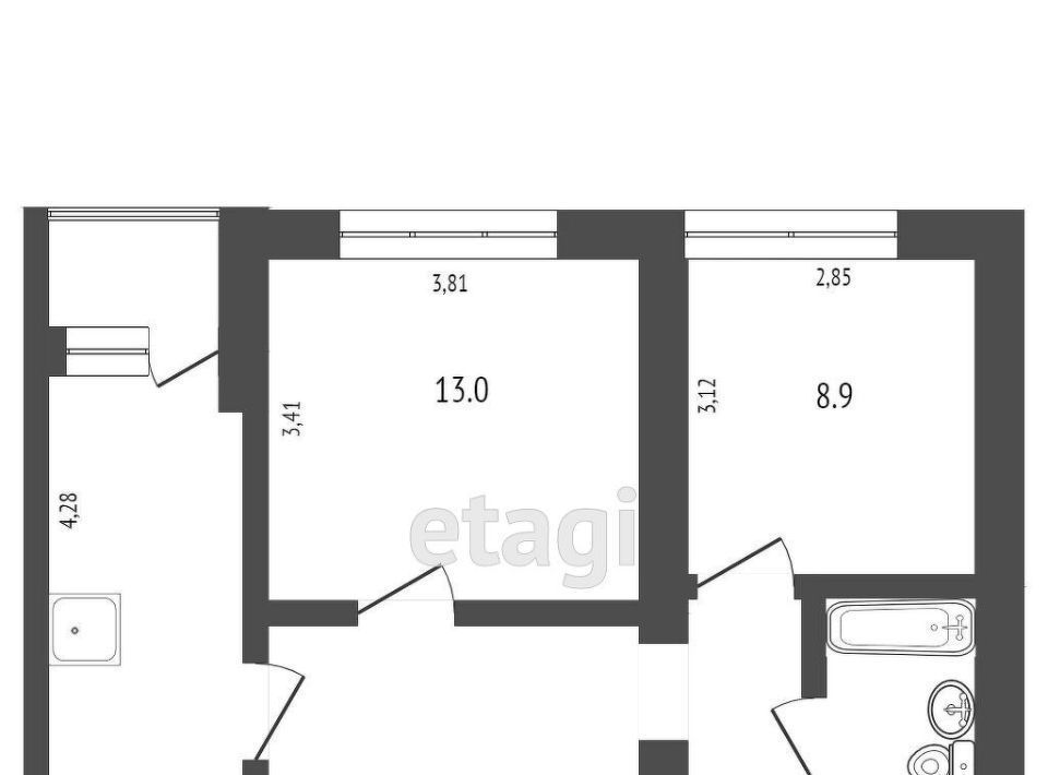 квартира г Тюмень р-н Центральный ул Газовиков 12 фото 19